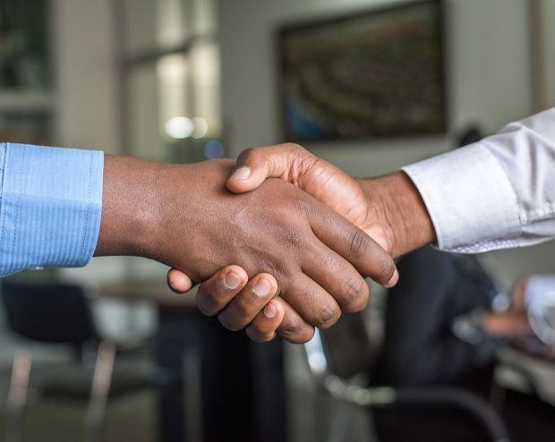 Businessmen shaking hands