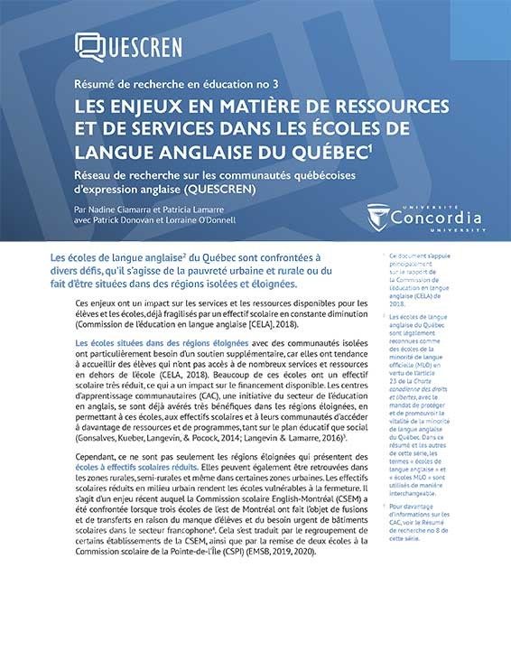 QUESCREN Education Research Brief 3