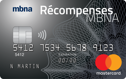 Carte de crédit Mastercard Platine Plus récompenses MBNA Carte de crédit Mastercard Platine Plus récompenses MBNA