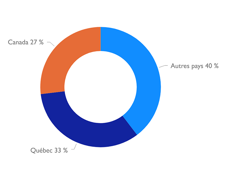 Figure 2. Répartition des diplômés selon leur statut de résidence.