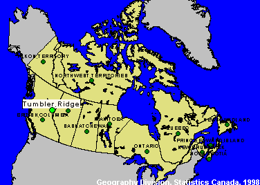 Tumbler Ridge Bc Map Tumbler Ridge, British Columbia