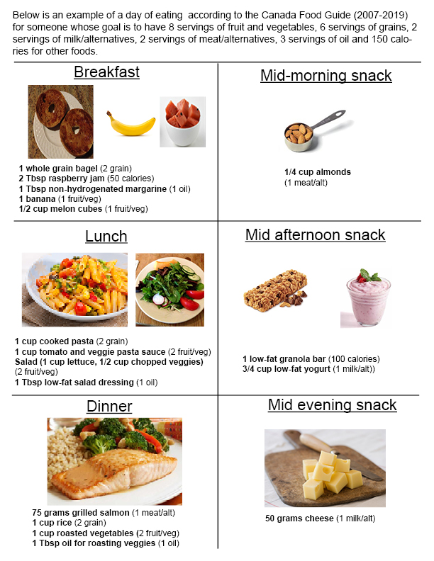 Summary Of Canada S Food Guide Old Version