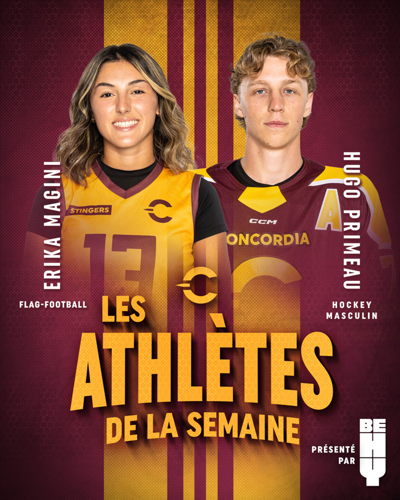 Les athlètes de la semaine : Erika
Magini, Hugo Primeau