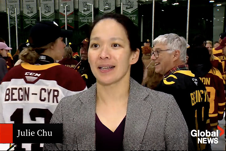 Video: Concordia Stingers reflect on U Sports women’s hockey championship title in Saskatoon | Global News