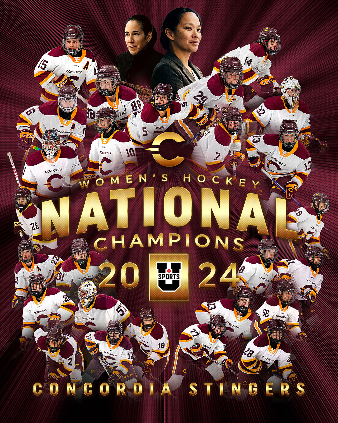 Concordia Stingers - 2024 U Sports National Women's Hockey Champions