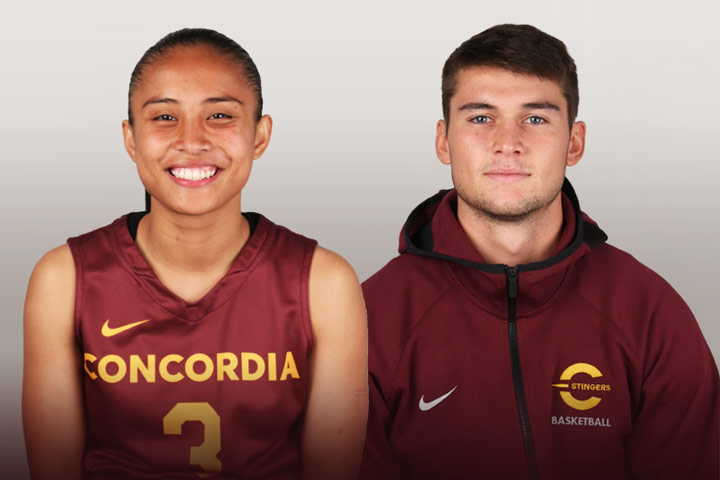 These two basketball stars helped the Stingers sweep McGill last week.
