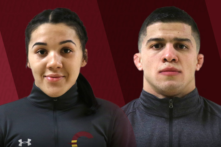 National recognition for a couple of wrestling gold medallists.