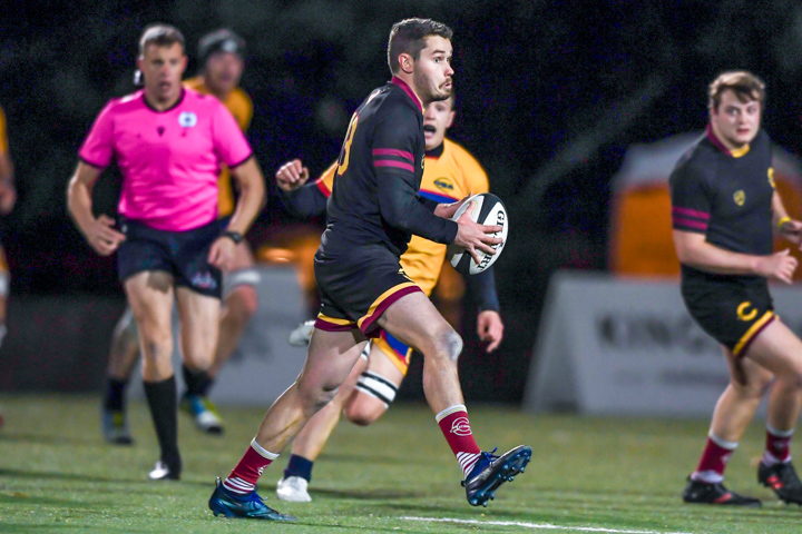 Aidan McMullan in action at the men's rugby national championship in Kingston, Ont.