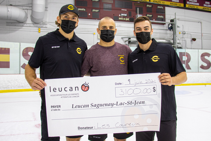 From left, Stinger runners Vincent Martineau, Phélix Martineau and Gabriel Proulx.
