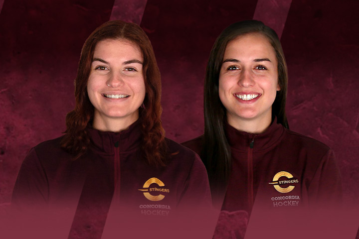 Alexandra Nikolidakis (left) and Claudia Dubois are 2nd team all-stars.