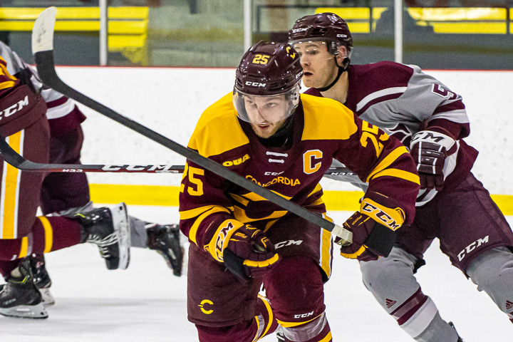 Captain Philippe Sanche has 4 points against the Gee-Gees this season.