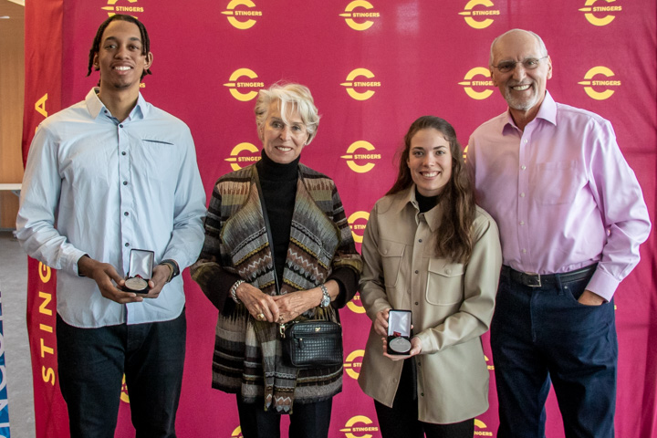 Malick Sylvain and Brigitte Laganière  with Inez and George Lengvari at the ceremony.
