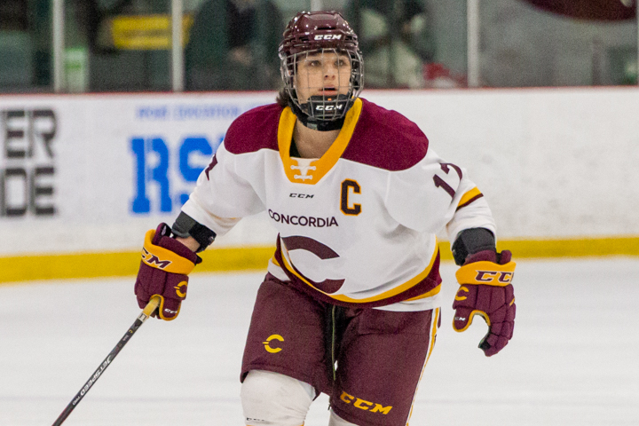 Concordia captain Audrey Belzile