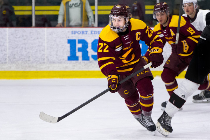 Phélix Martineau is the Stingers' leading scorer in the playoffs with six goals and an assist.