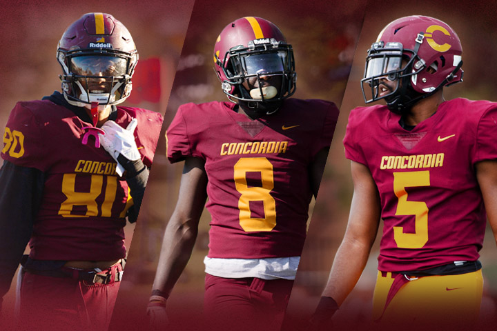 From left, Malick Sylvain, Derek Achaempong and Khadeem Pierre