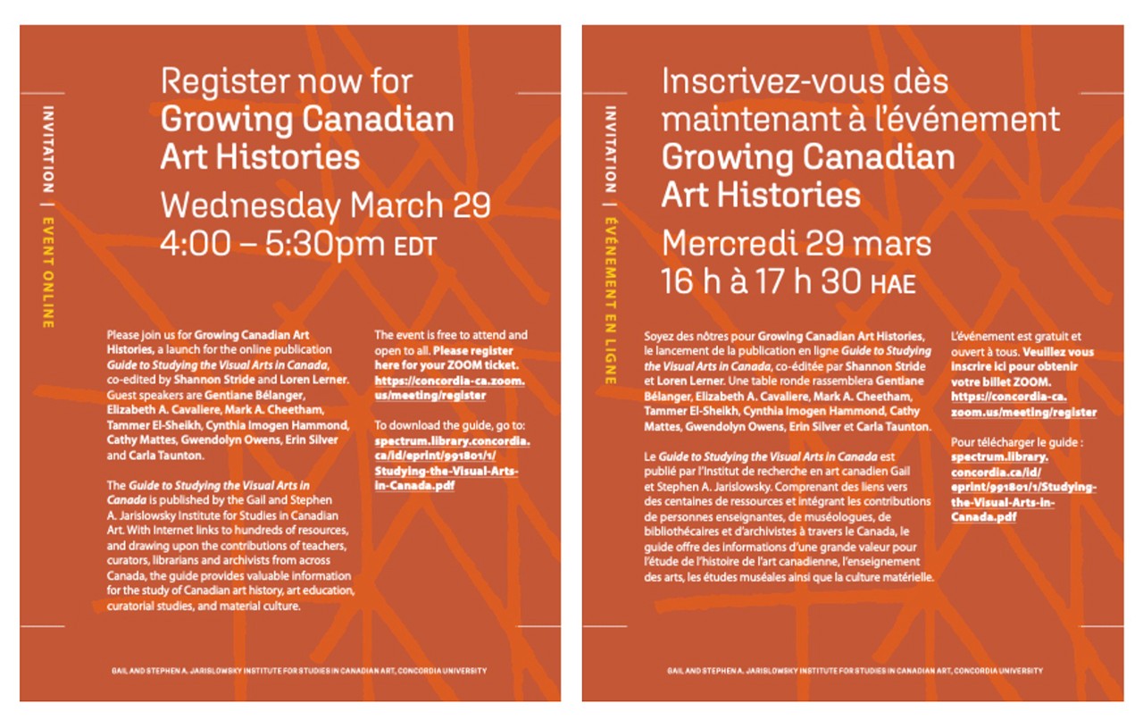 Growing Canadian Art Histories Concordia University