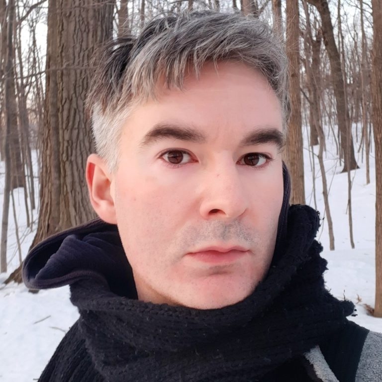 Colby Gaudet against a winter background