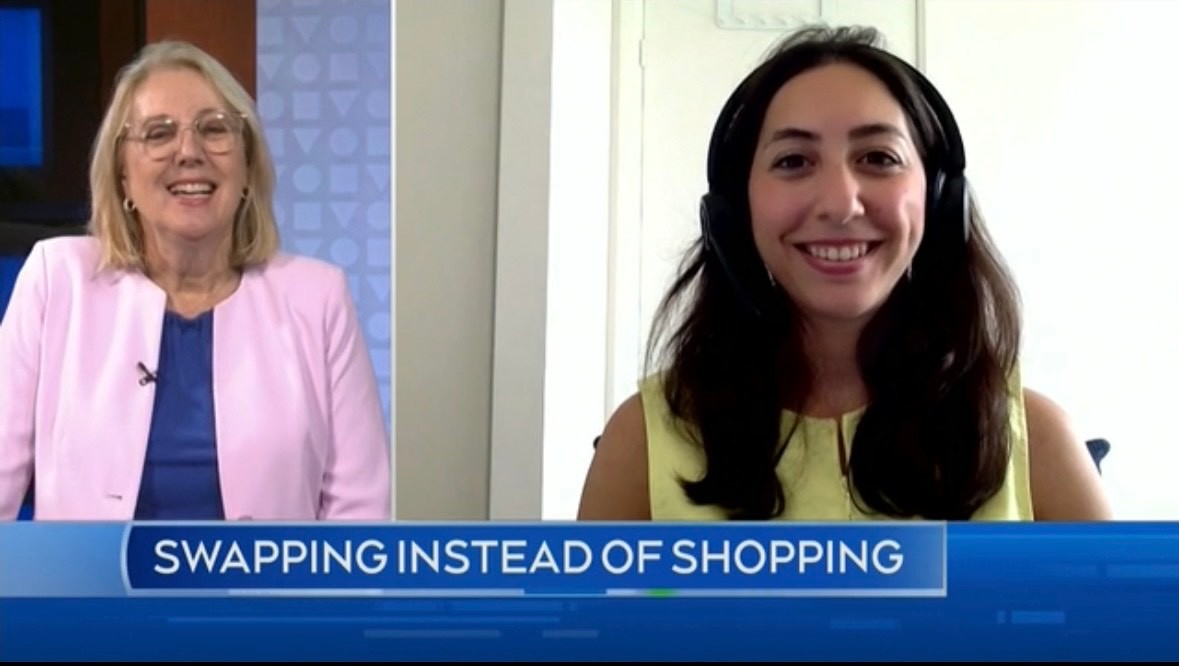 Farah Armouch does an interview with CTV news about her research on swapping clothes via Zoom