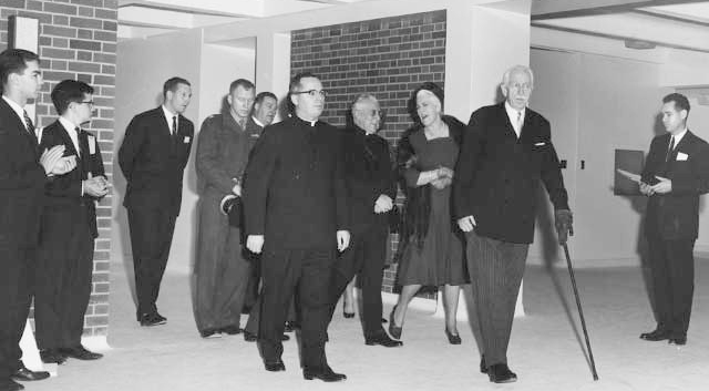 Georges P. Vanier enters Hingston Hall to receive the Loyola Medal