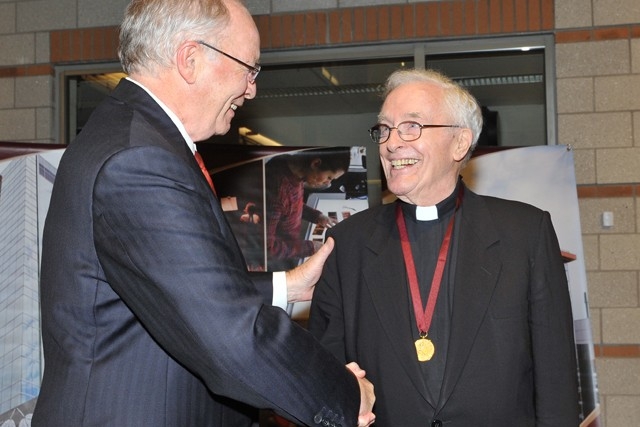 Father O’Brien receives the Loyola Medal