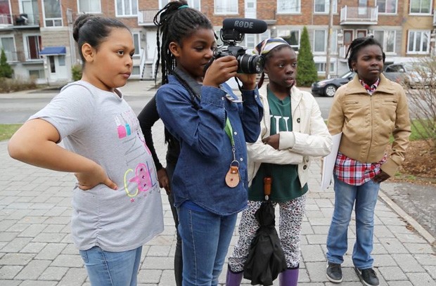 Youth from the St-Michel neighbourhood in Montreal participate in an Equitas human rights program for young women leaders. | Photo courtesy of Maison d’Haiti Youth from the St-Michel neighbourhood in Montreal participate in an Equitas human rights program for young women leaders. | Photo courtesy of Maison d’Haiti