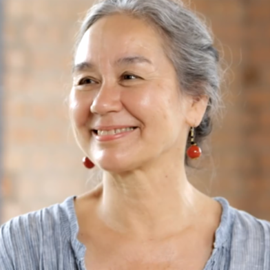 Portrait image of social presencing theatre practitioner Arawana Hayashi. 