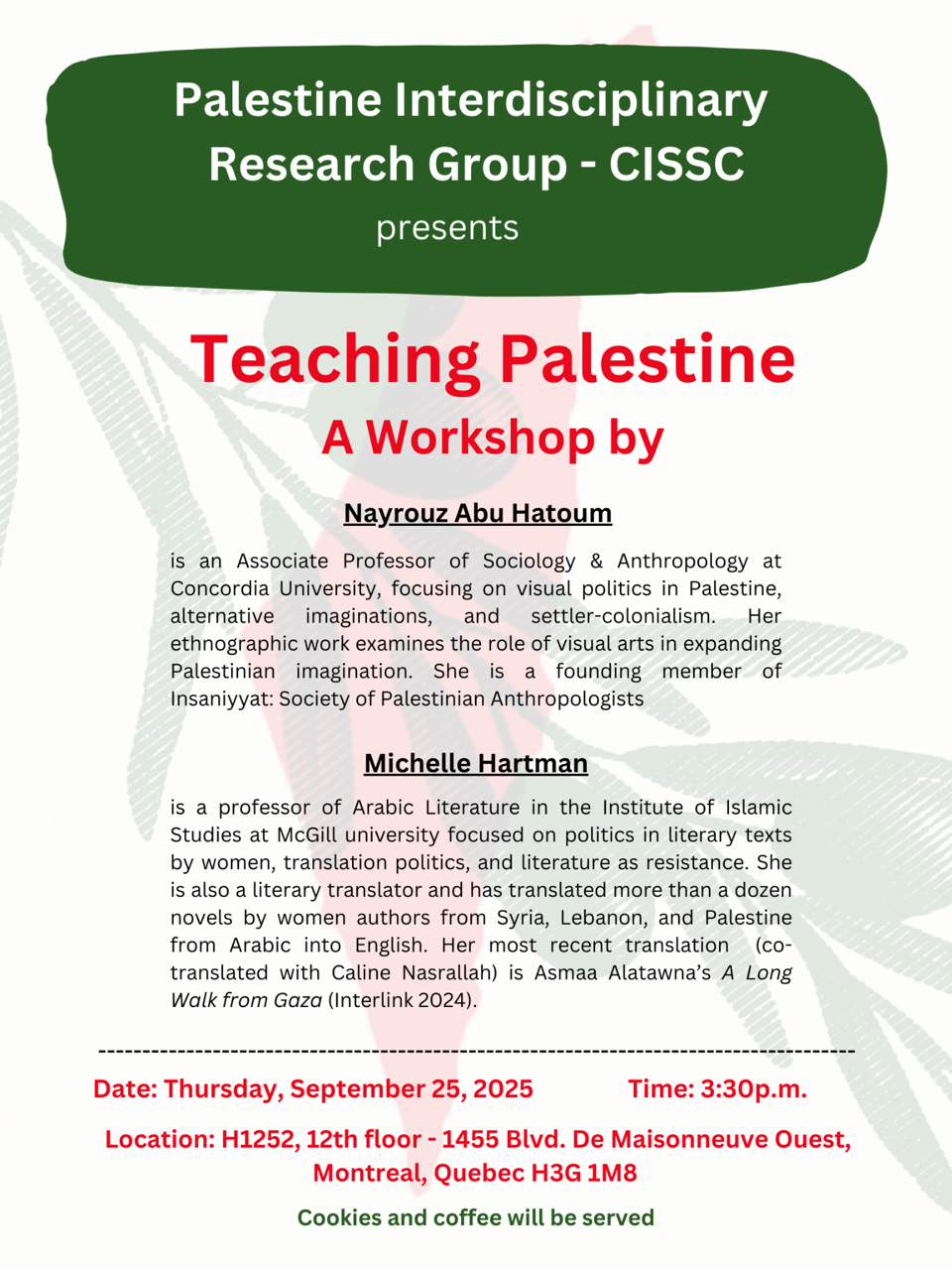 Teaching Palestine: A Workshop