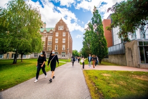 Image shows trees on the Loyola campus