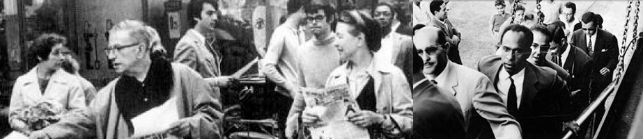 Jean-Paul Sartre, Simone de Beauvoir, Frantz Fanon