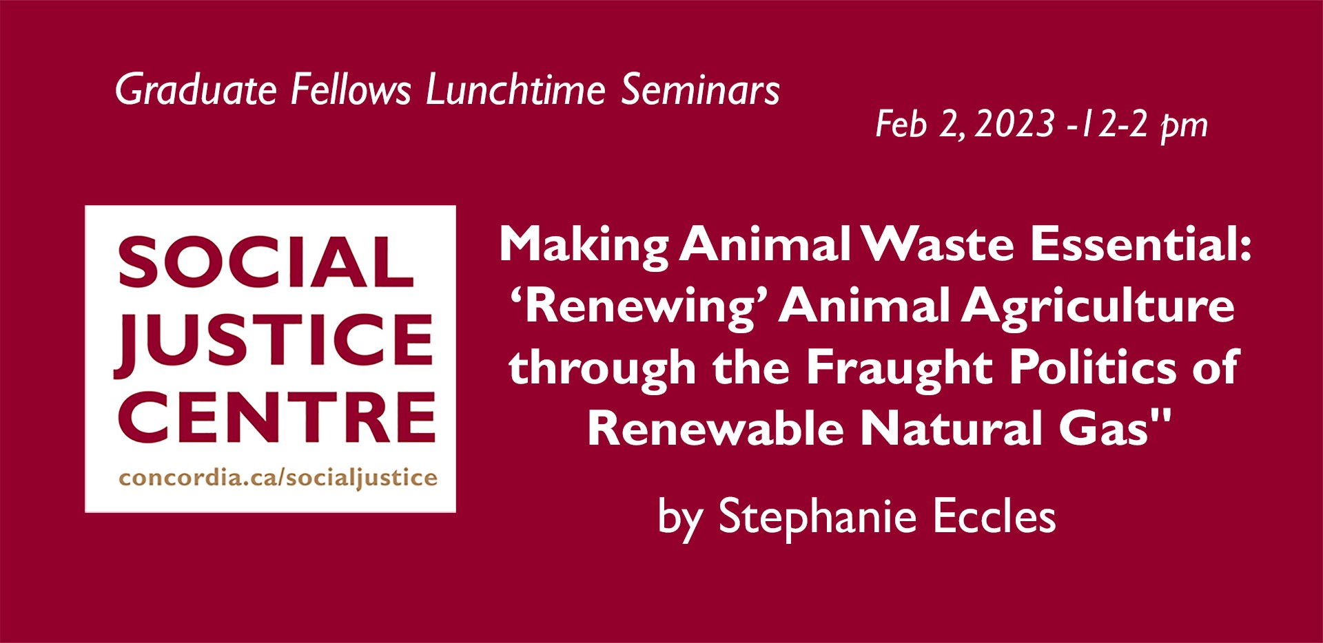 Stephanie Eccles Animal Waste and the Fraught Politics of Renewable Natural Gas 