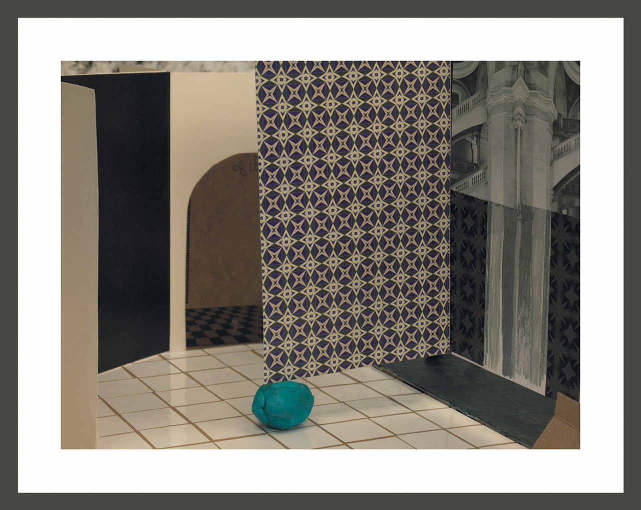 Frédérique Laliberté's work Accueil features a maximalist fantasist interior decor. 