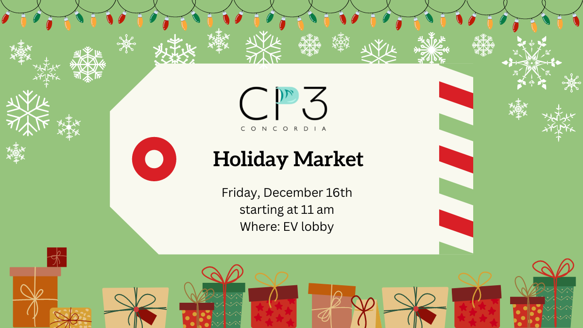 Image of a shopping tag with a festive background of snowflakes, Christmas lights and presents surrounding it.