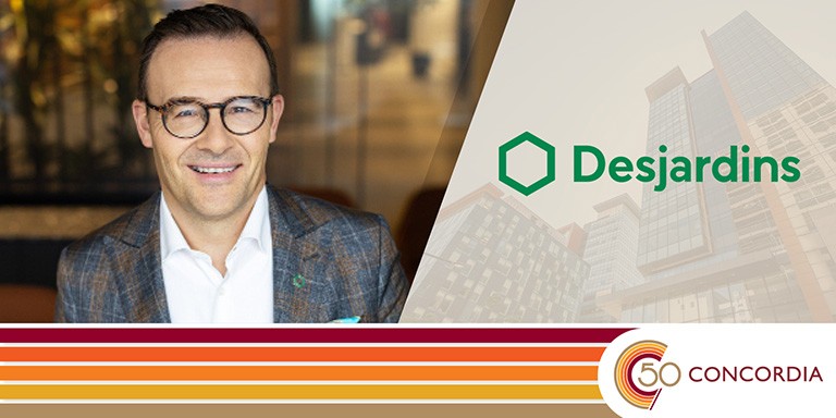 Banner graphic with a headshot of Guy Cormier and the Desjardins logo