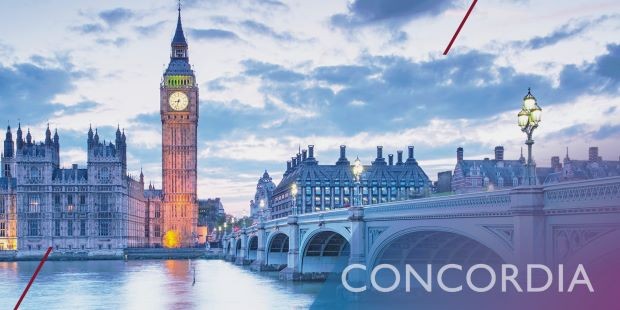 Graphic representation of the London skyline.