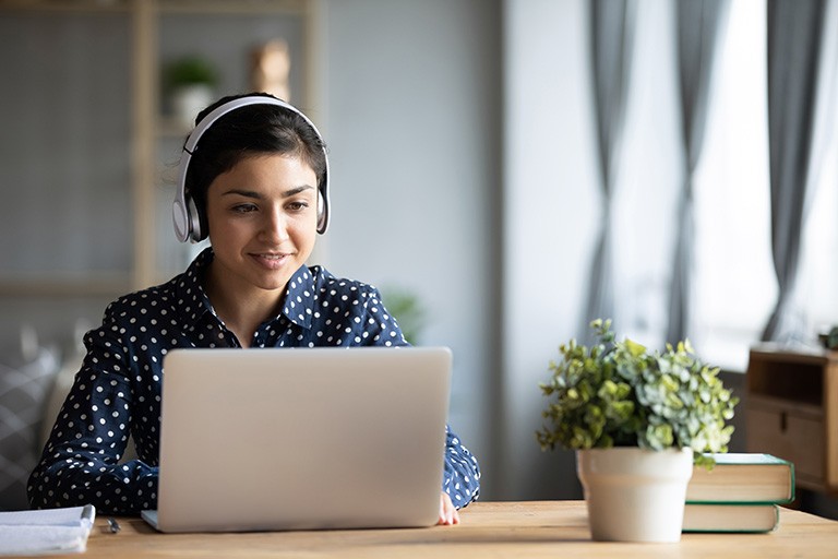 Person working on the computer