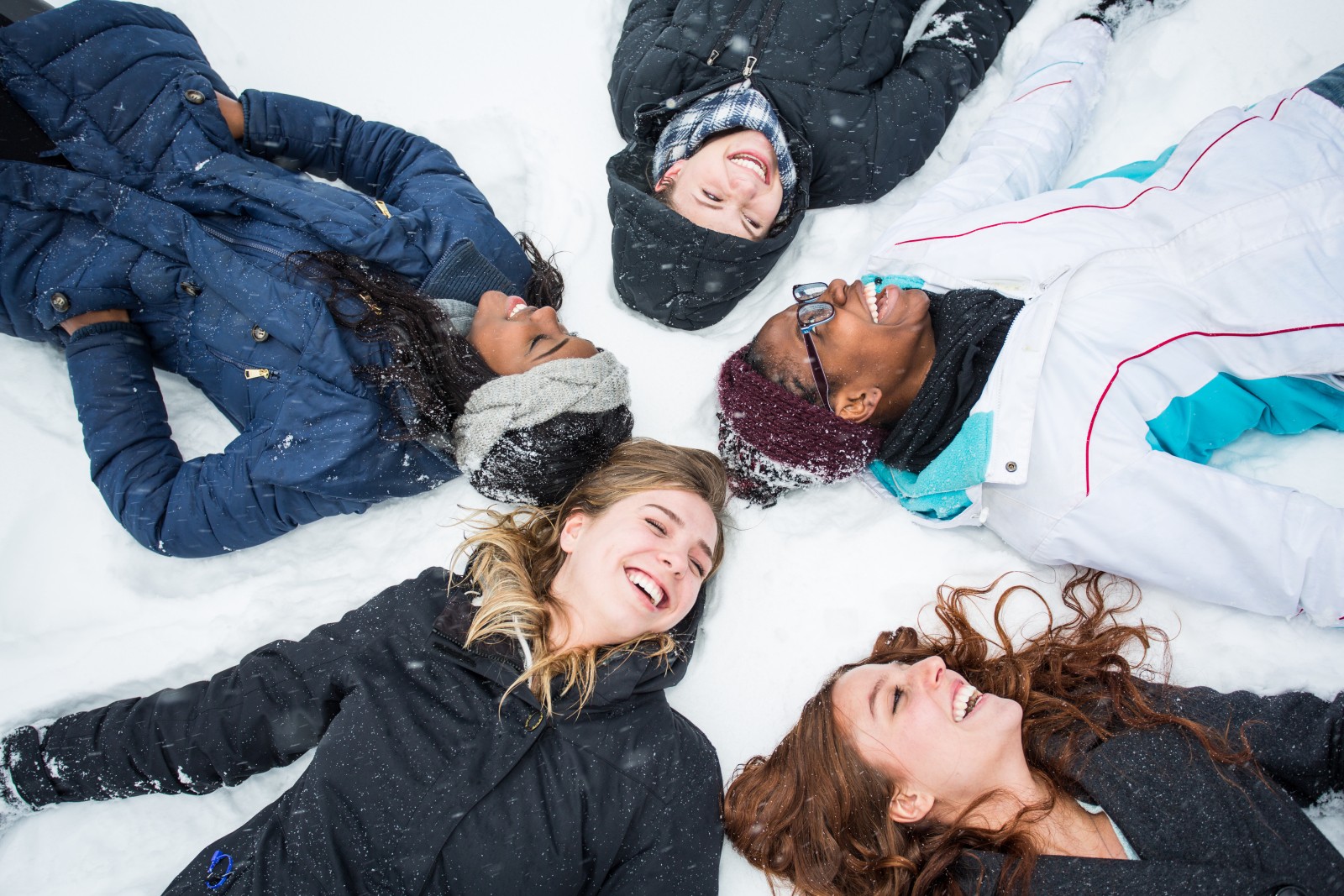 Students in snow