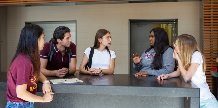 Group of students talking