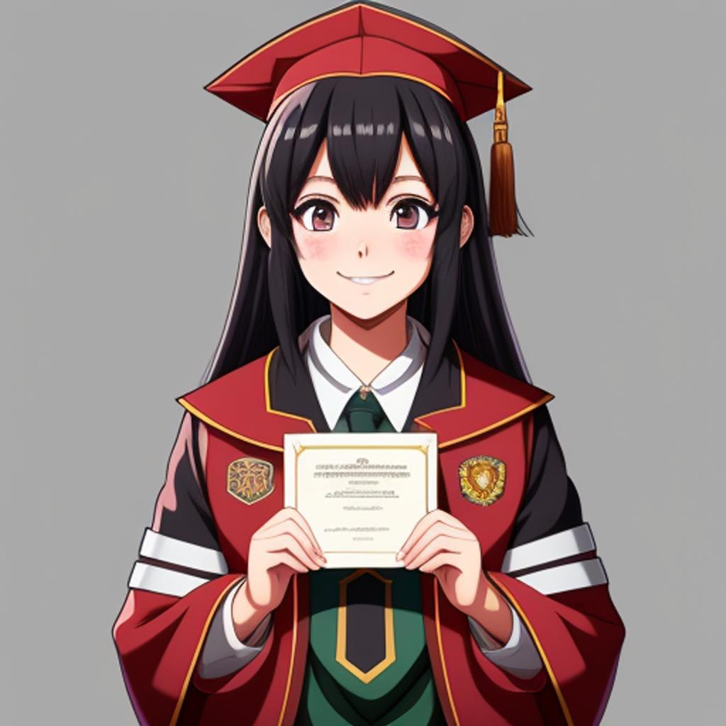 Image of a student holding a scholarship