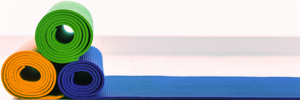 Colourful pilates mats