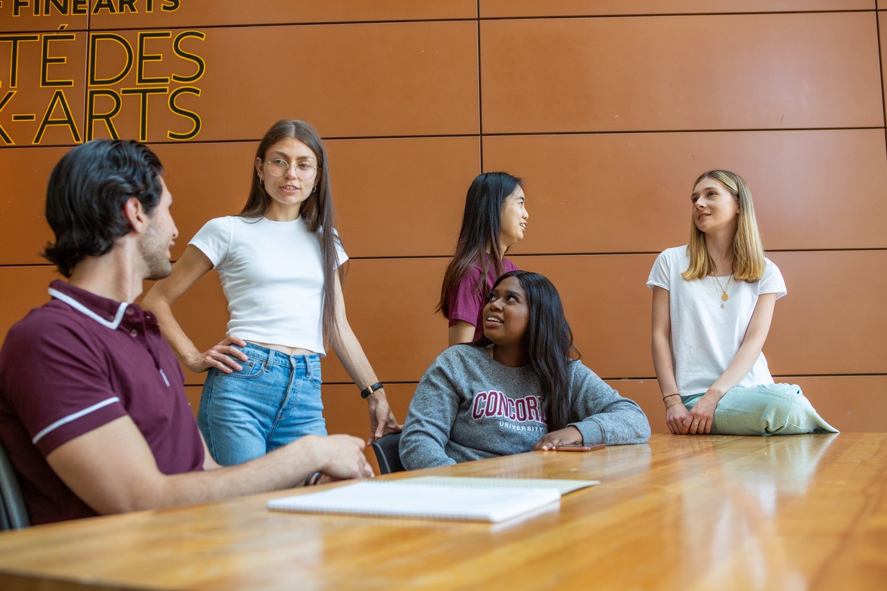 Students in discussion