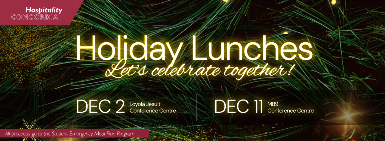 Poster promoting holiday lunches
