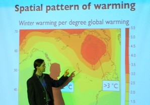 Damon Matthews, Associate Professor in the Department of Geography, Planning and Environment, presents Global warming in the new millennium at the Sustainability: Rio +20 conference. - Photo courtesy Elsbeth Cossar
