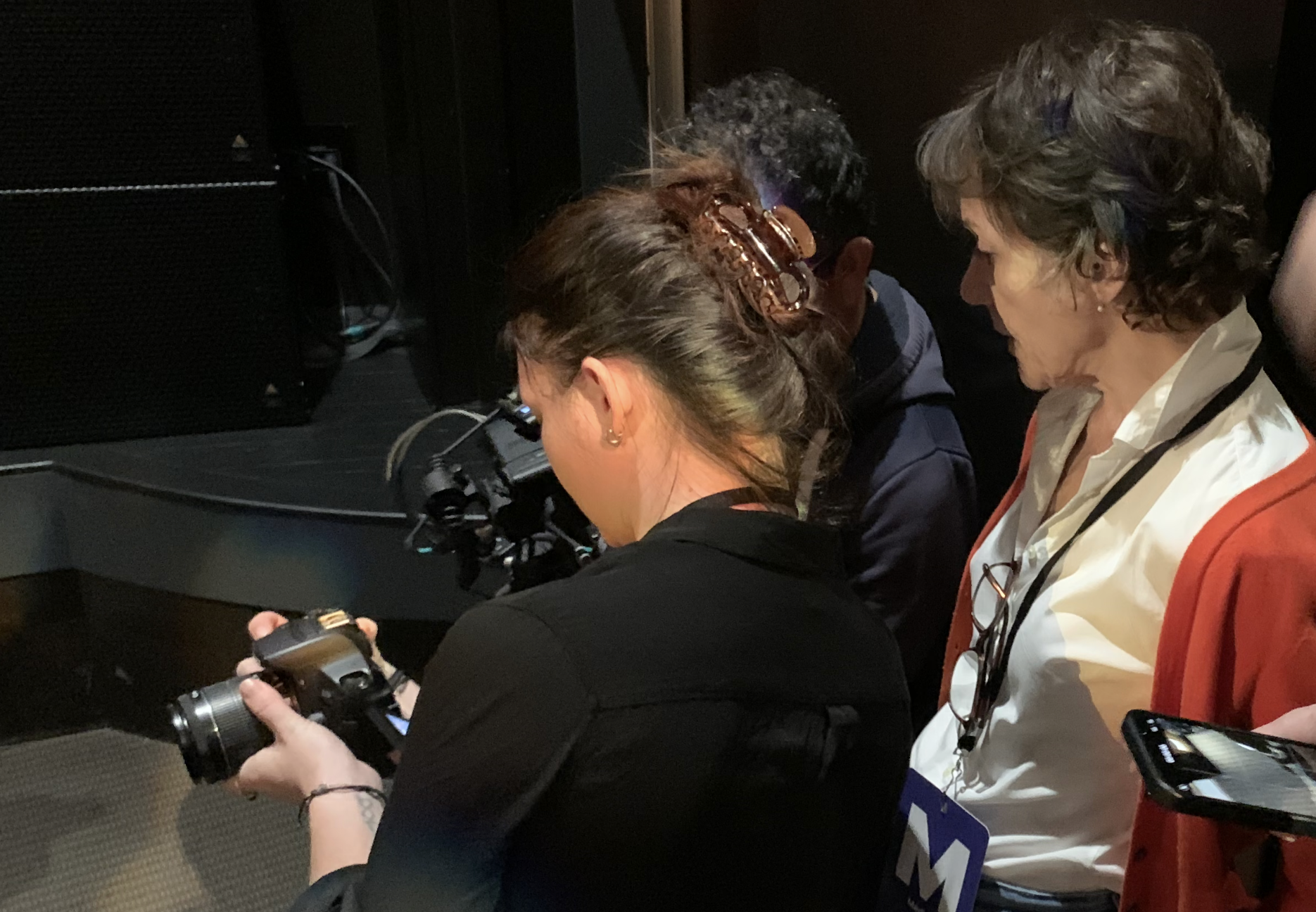 Students shadow Journalist-in-Residence Francine Pelletier's shoot in Trois-Rivières, Quebec for upcoming documentary on Quebec Solidaire’s Gabriel Nadeau-Dubois.