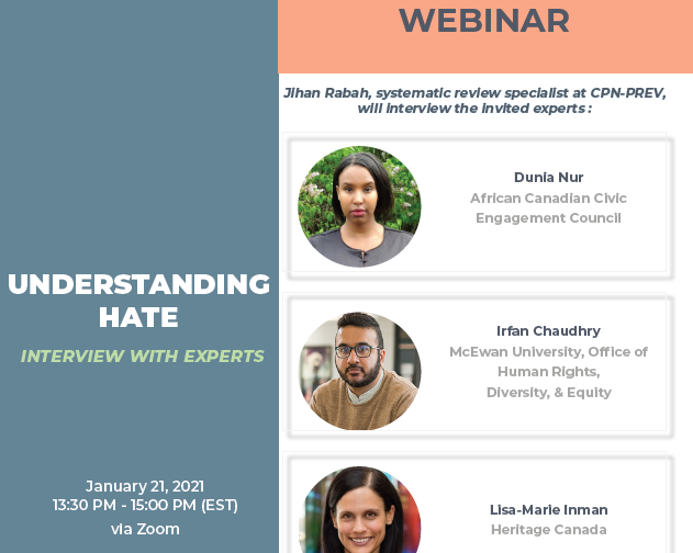 Upcoming Webinar "Understanding Hate - Interview with Experts"