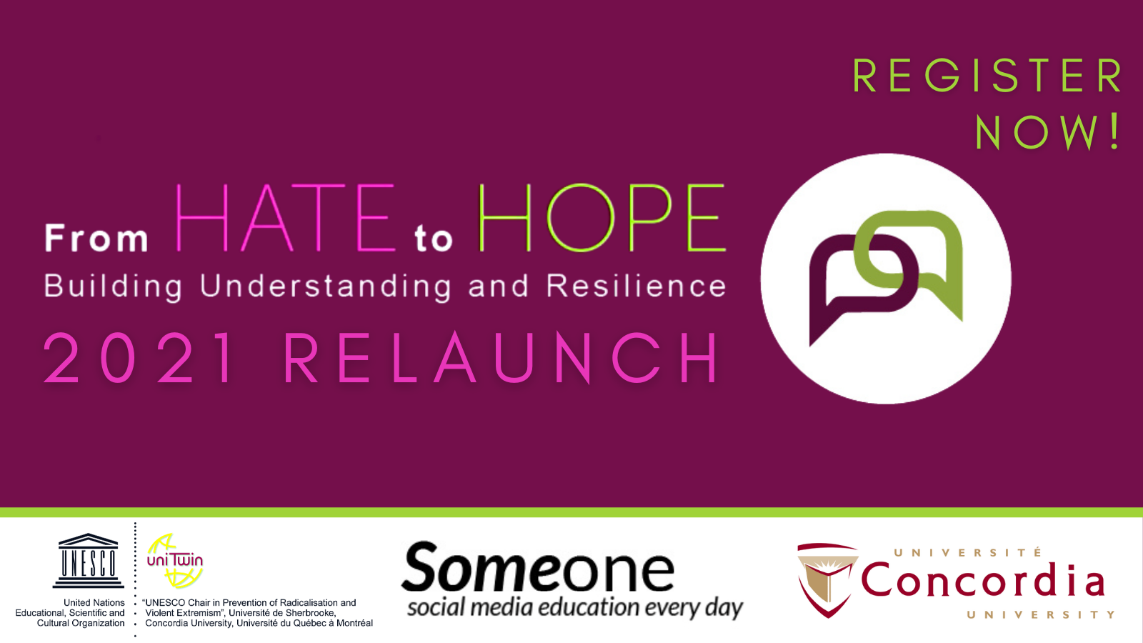 From Hate to Hope: Building Understanding and Resilience relaunch