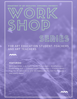 Department of Art Education Workshop Series poster