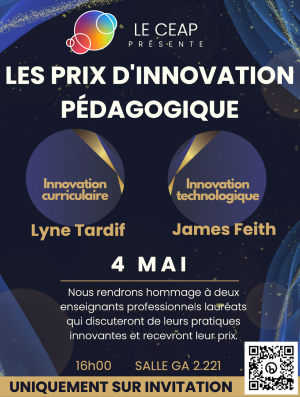 Affiche pour les Prix de l'innovation pédagogique 2023