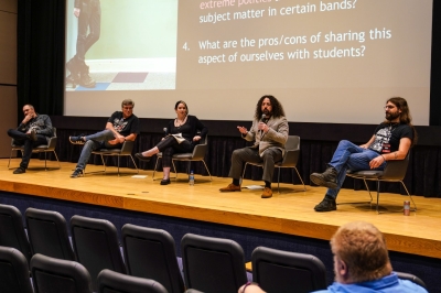 Panelists at the roundtable "Teaching Metal in the Era of Contagion: Approaches for the College Classroom"