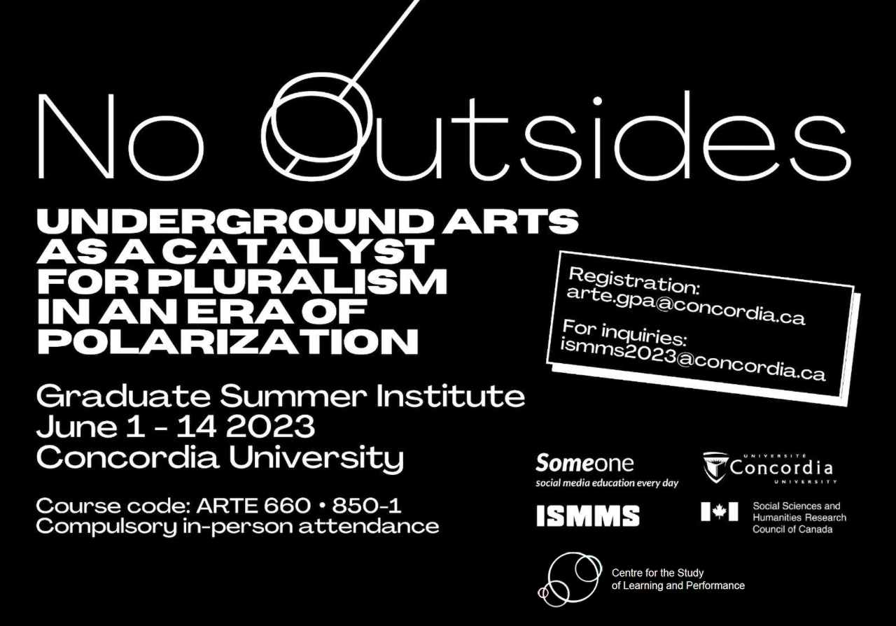 Poster for the No Outsides Graduate Summer Institute