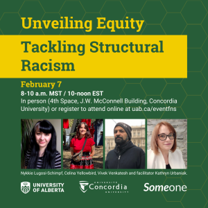 Poster for Tackling Structural Racism workshop